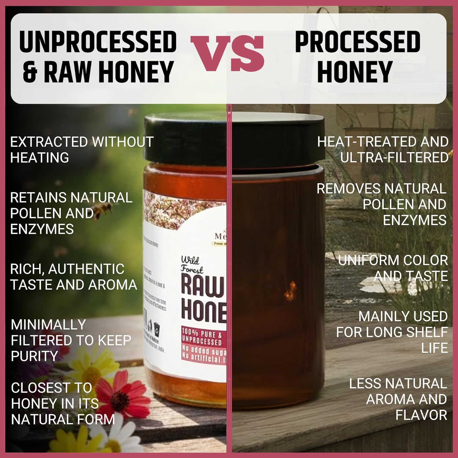 Organic Forest Raw Honey (Multifloral-330g) 100% Pure Farm fresh with No Sugar Adulteration, Unheated & Unprocessed | Non Pasteurized Original Honey | Certified by the ISO 22000:2018, APEDA