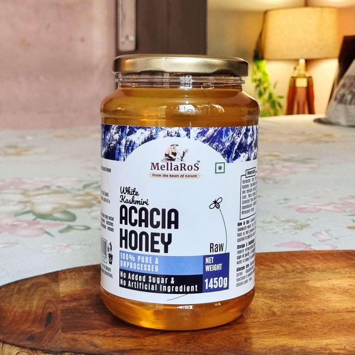 Organic White Kashmiri Acacia Raw Honey-1450g