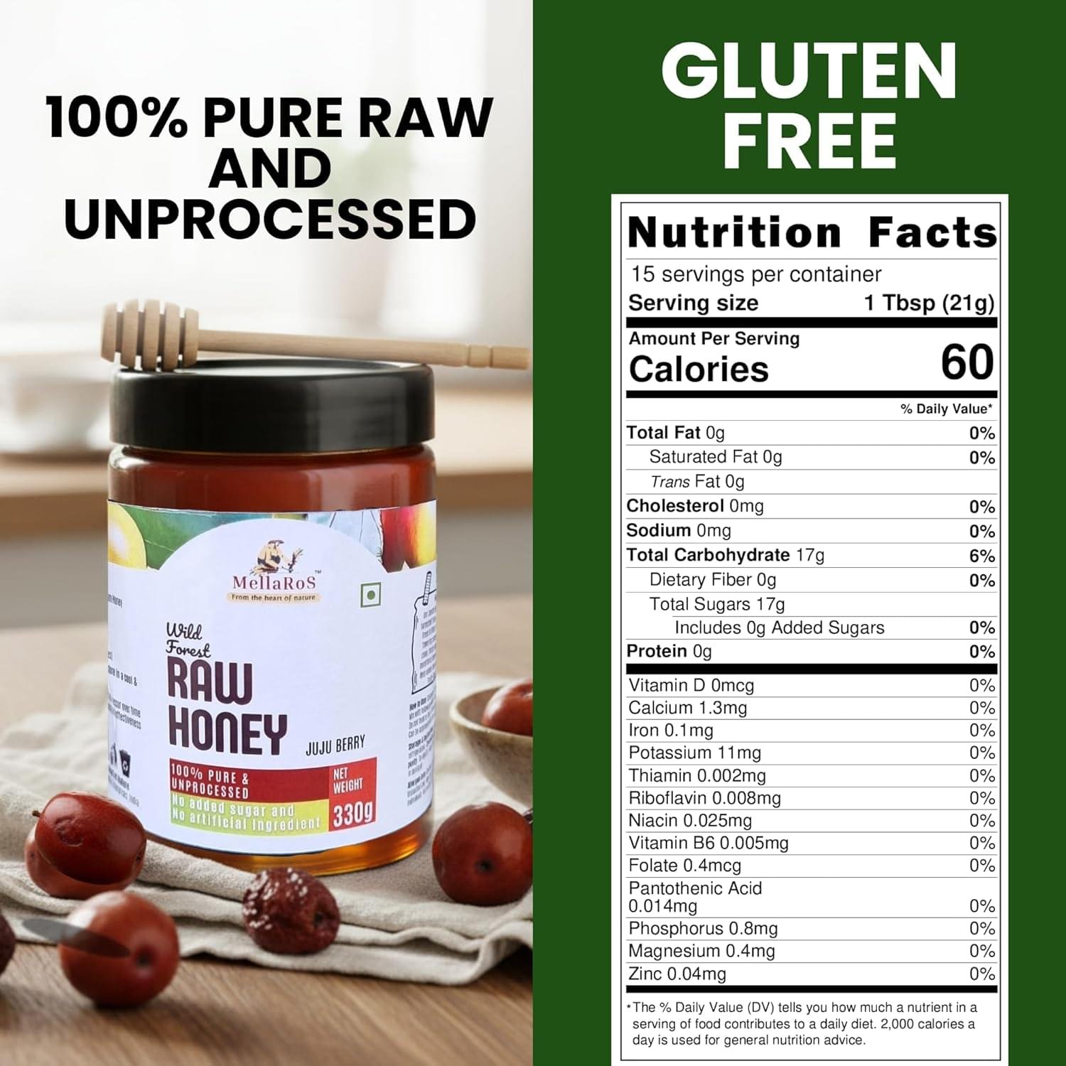 Organic Forest Raw Honey (Juju Berry-330g)